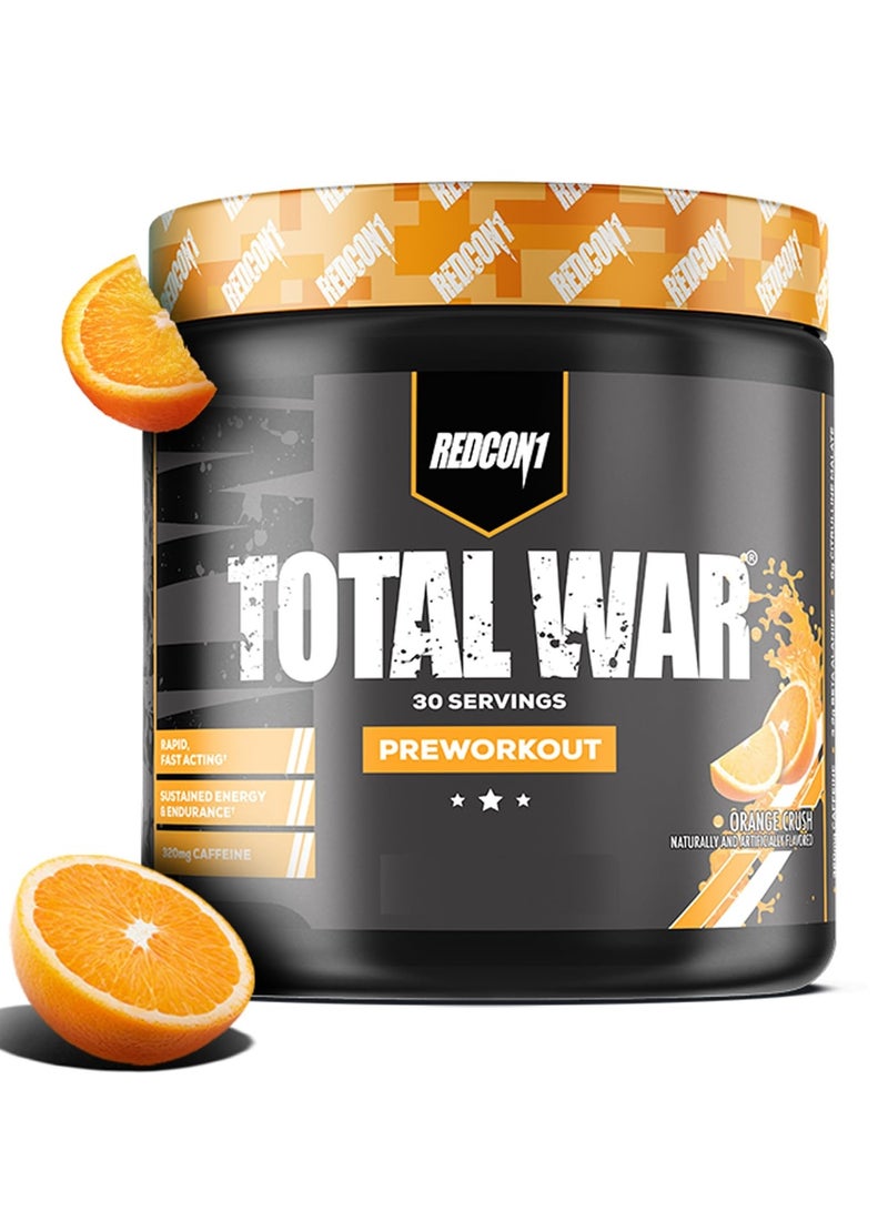 Total War Pre Workout Orange Crush 30 Servings 468g Package May Vary